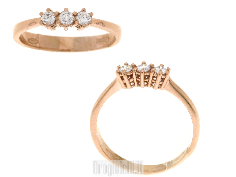 Anello trilogy ultima moda in oro 18 ct - 14 ct - 