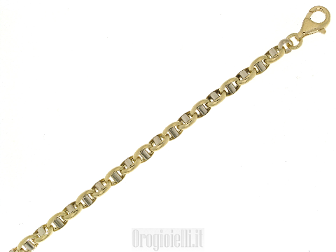 Bracciale traversino vuoto in oro 18 ct - 14 ct - 