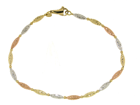 Bracciale CHIC donna in oro bianco-rosa-giallo