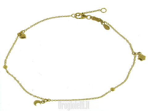 Cavigliera in oro giallo 18 carati - 14 carati - 