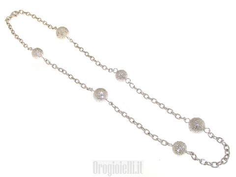 Chanel argento 925 con sfere diamantate