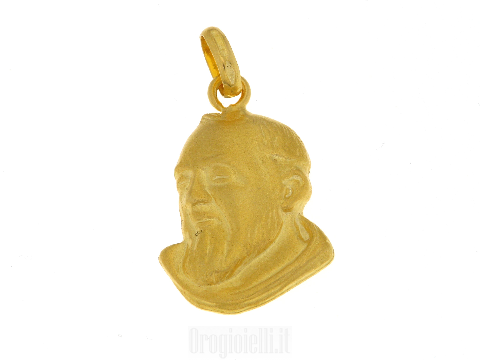 Ciondolo Medaglia Padre Pio oro