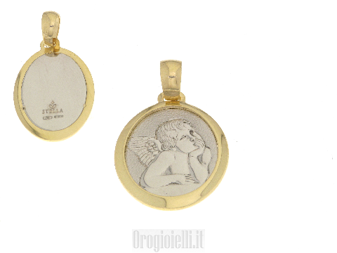 Ciondolo con Angelo custode in oro