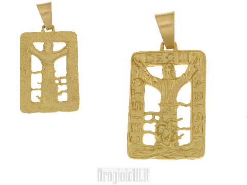 Pendenti un oro made in Italy Cristo degli Abissi di San Fruttuoso