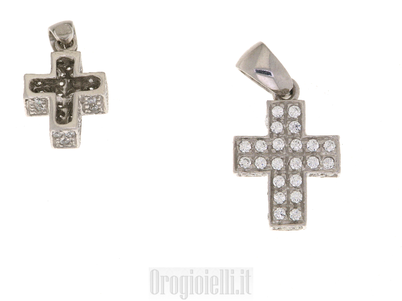 Croce Quadrata In Oro Bianco Vendita Oro Gioielli Bigiotteria A Prezzi Imbattibili
