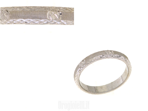 Fedina in oro bianco ditta SOA