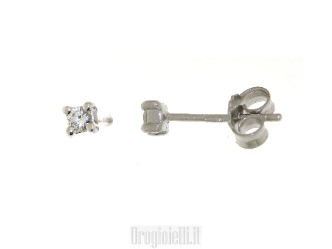 Orecchini con diamanti in oro bianco