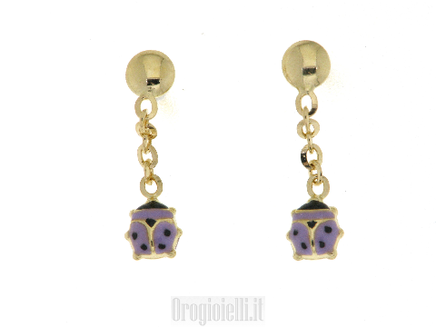 Ladybug earrings for communion
