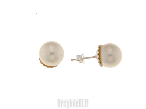 Orecchini in argento con perla mm.10.5