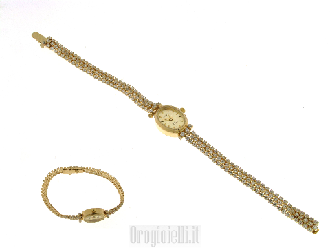 Joyas de oro 18 kt - 14 kt -  italiano:  Relojes para mujer en oro amarillo y circonitas
