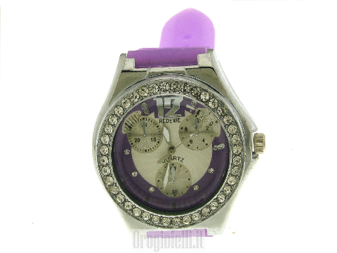 Ver con púrpura anillo de zirconia cúbico