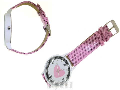 Valentinstagsuhr mit rosa Herz