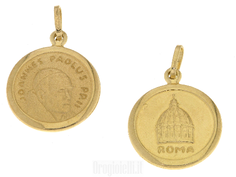 Medaglia Papa Giovanni Paolo II in oro giallo