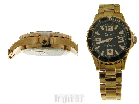 Goldfarbene Uhr aus Pure Metal 5 ATM Stahlgold
