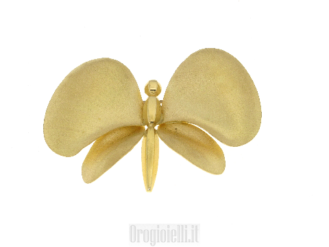 Spilla in oro giallo a forma di farfalla
