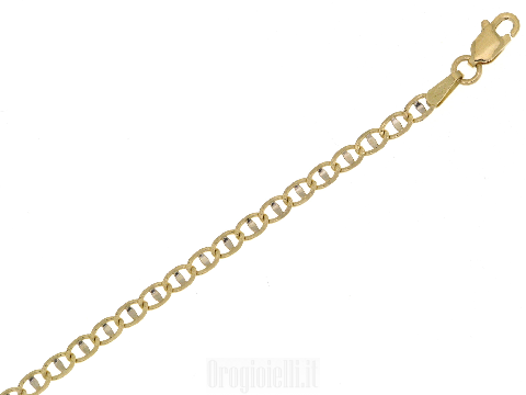 Gioiello da uomo in oro giallo e bianco Bracciale a maglia